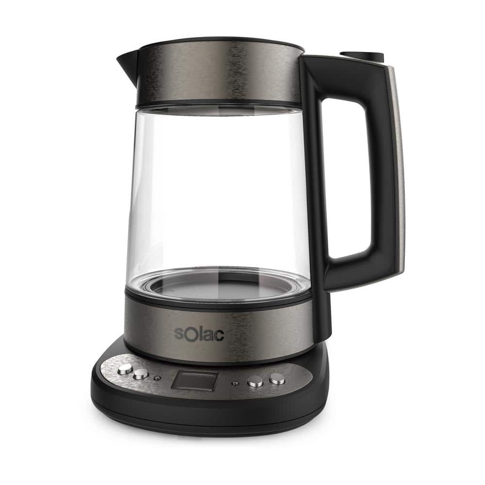 Solac Aroa 1.7 Quarts Glass and Stainless Steel Electric Kettle