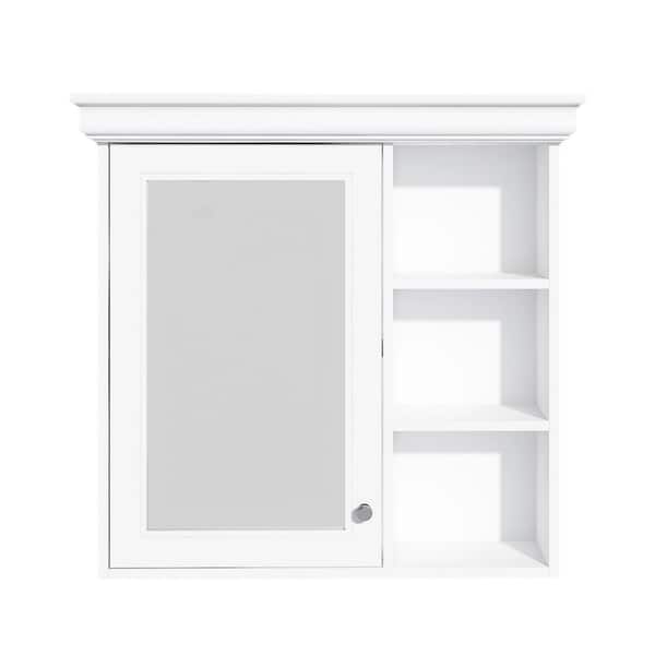 30.07 in. W x 28.74 in. H Rectangular MDF Medicine Cabinet with Mirror