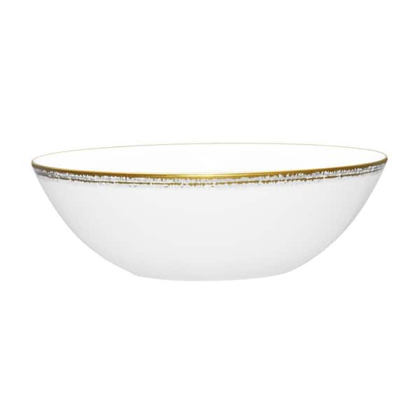 Haku 9 in., 70 fl. oz. (White) Bone China Round Serving Bowl