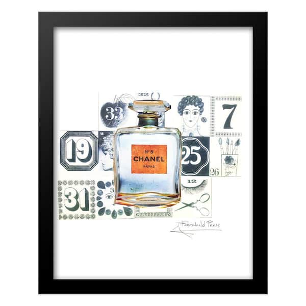 Designer Fashion Glam Perfume Bottle by Fairchild Paris Framed Graphic Print Abstract Poster Art Print 18 in. x 14 in.