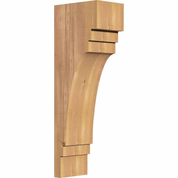 Ekena Millwork 5-1/2 in. x 8 in. x 24 in. Western Red Cedar Pescadero Smooth Corbel