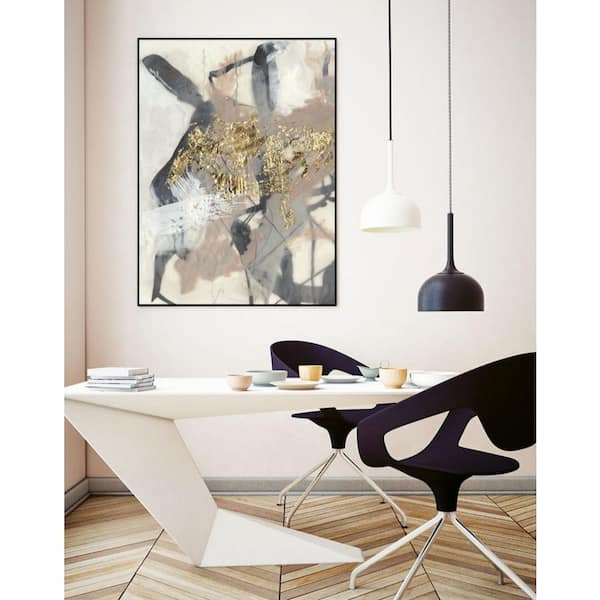Unbranded 30 in. x 40 in. "Golden Blush I" by Jennifer Goldberger Framed Wall Art