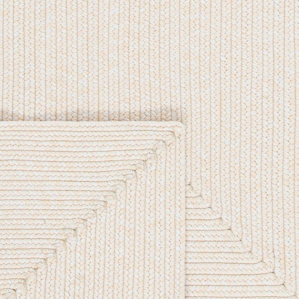 Beige Wool 5' Round Handmade Braided Area Rug