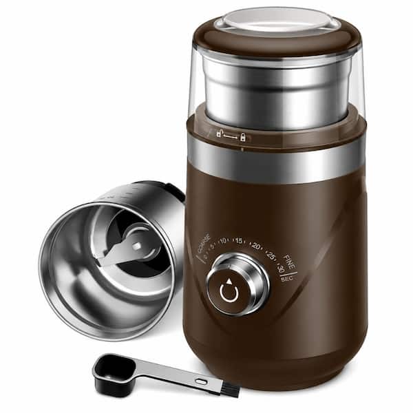 10 Cup Coffee Grinder with Adjustable Grind Control, Removable Stainless Steel Bowl, Brown