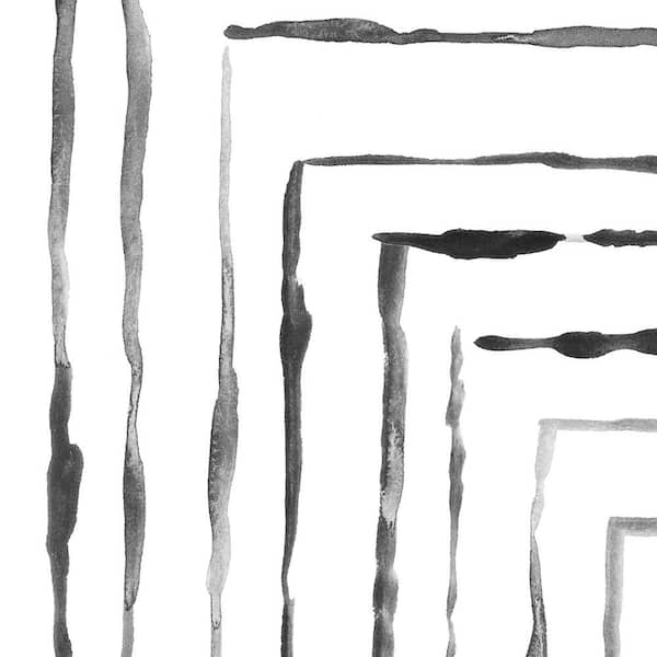 Unbranded Geometric Watercolor Black Lines Peel and Stick Vinyl Wallpaper