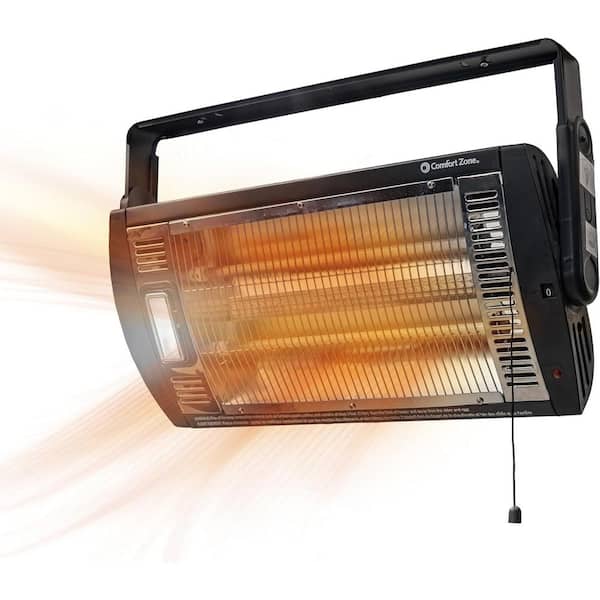 Comfort Zone 1,500-Watt Electric Infrared Ceiling Mount Quartz Portable Heater