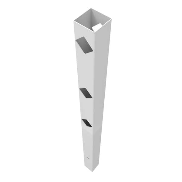 Barrette Outdoor Living 5 in. x 5 in. x 84 in. White Vinyl Fence Line Post