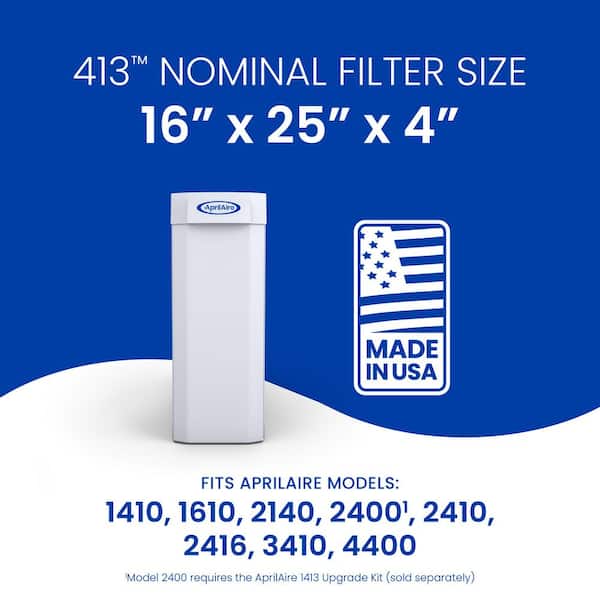 Aprilaire 413 replacement Filter (singolo), 4 Pack, 1