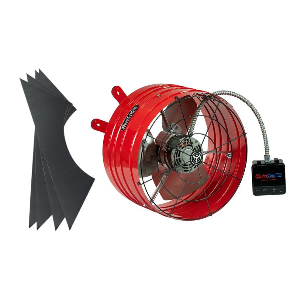 QuietCool Red Smart Attic Fan with App Control and Thermostat