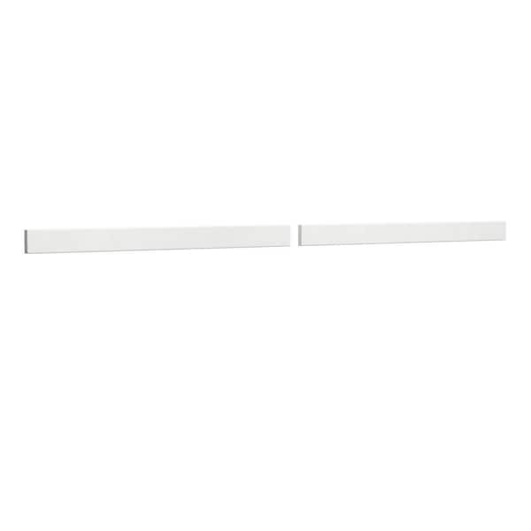 84 in. W Quartz Vanity Backsplash in White