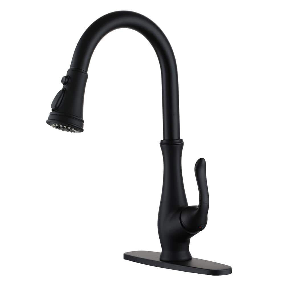 3-Spray Patterns Modern 1.8 GPM Single Handle Pull Down Sprayer Kitchen Fau