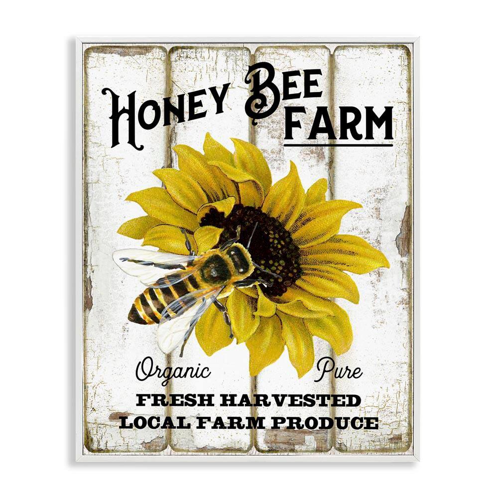 Honey Bee Farm by Creatif Belle White Framed Animal Giclee Art Print 20 in. x 16 in. price history on PriceWatchPro