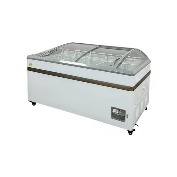 Elite Kitchen Supply 65 in. 13.35 cu. ft. Manual Defrost Supermarket Food Commercial Chest Freezer ESD6SC in White
