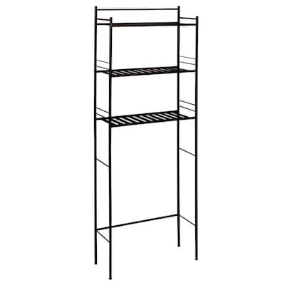 Two-Tier Metal Shelves Over The Toilet Storage Shelf Bathroom Organizer in  White 800873287 - The Home Depot