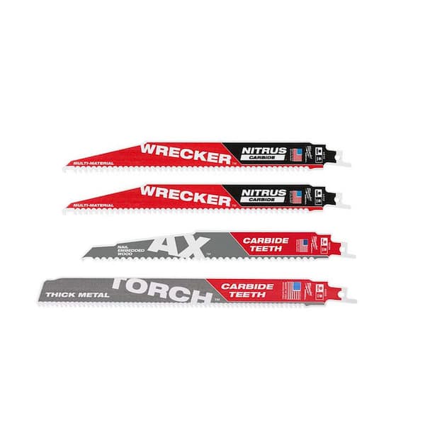Milwaukee 9 in. AX, TORCH & WRECKER 5 TPI Carbide Teeth SAWZALL Blades (4-Piece)