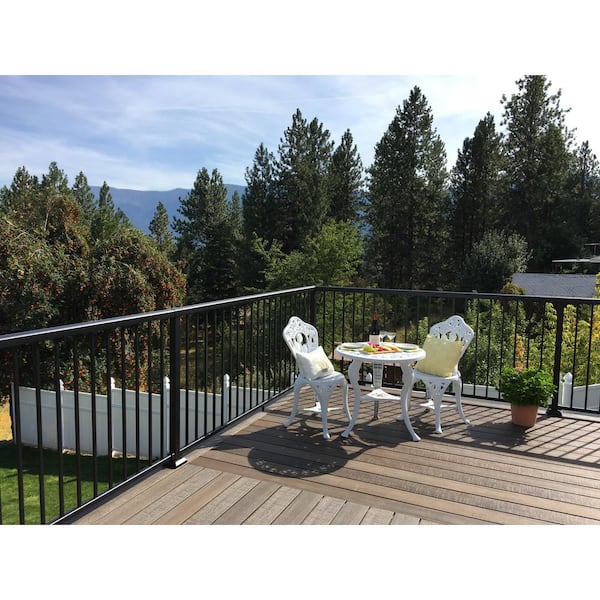 Al13 Home 6 ft. W x 2.6 in. H Aluminum Matte White Flat Accent Top Rail