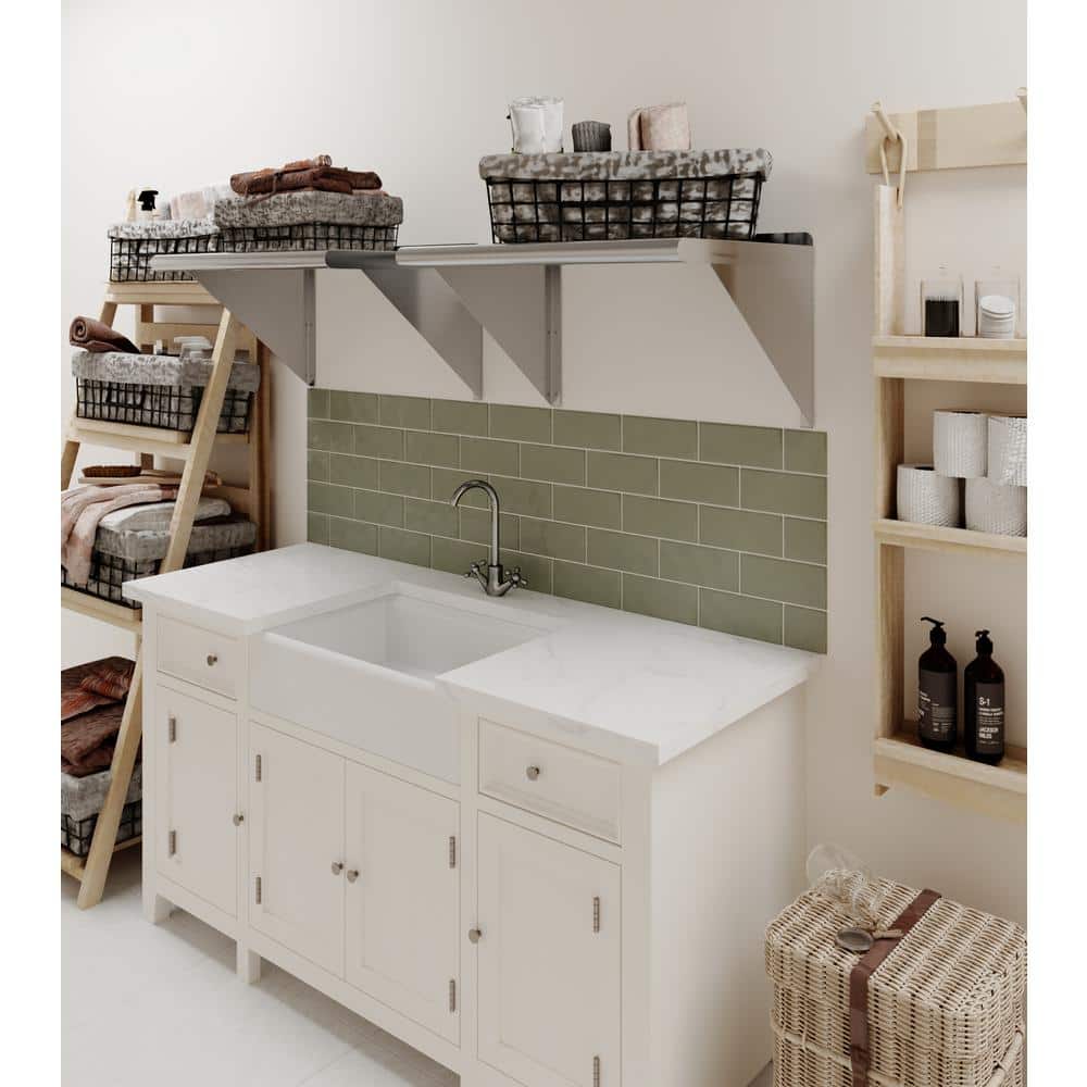 24" x 18" Stainless Steel Wall Shelf with Brackets