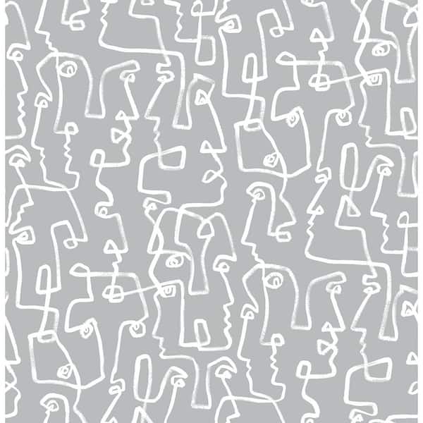 SURFACE STYLE Gestures Chalk Vinyl Peel and Stick Wallpaper Roll (Covers 30.75 sq. ft.)