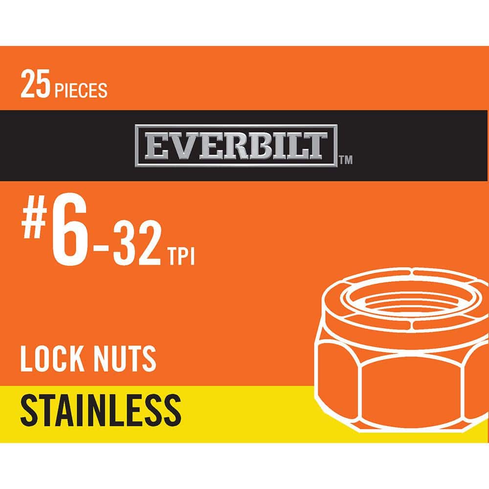 Everbilt 632 StainlessSteel Nylon Lock Nut (25Piece per Pack