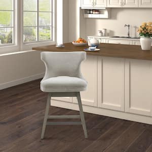 Janet 25.75 in. Light Grey Wood Counter Stool
