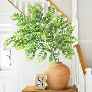 51 in. Large Real Touch Artificial Wisteria Leaf Stem Plant Greenery Foliage Spray Branch