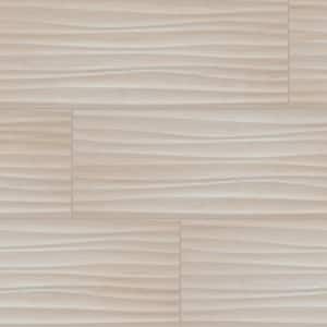 Articulo Editorial White 6 in. x 18 in. Glazed Ceramic Wavy Wall Tile (11.25 sq. ft./case)
