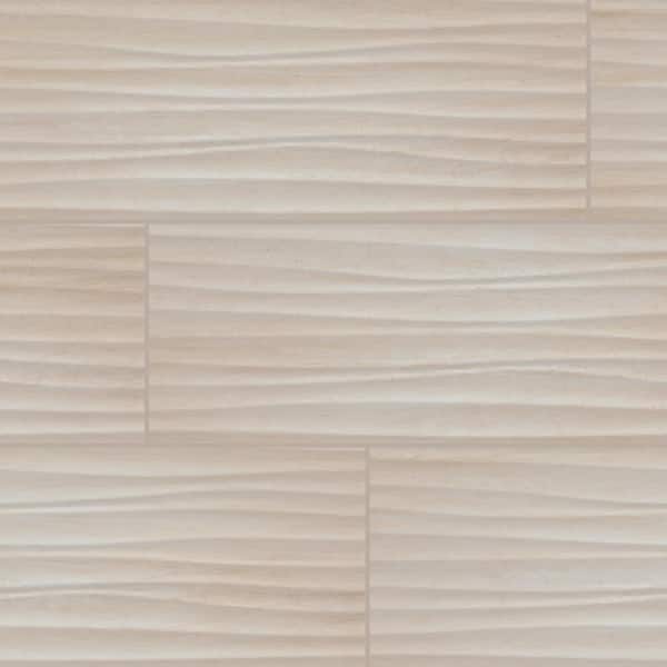 Articulo Editorial White 6 in. x 18 in. Glazed Ceramic Wavy Wall Tile (11.25 sq. ft./case)