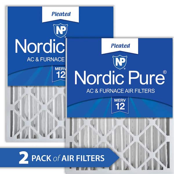 Photo 1 of 20 in. x 25 in. x 4 in. Allergen Pleated MERV 12 Air Filter (2-Pack)