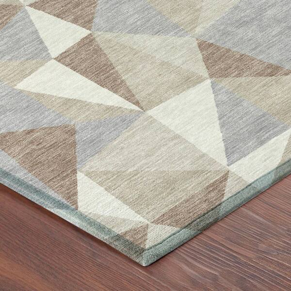 Chantille Machine Washable Indoor/Outdoor Abstract ACN2835 Ivory 2 ft. x 7 ft. Runner Rug