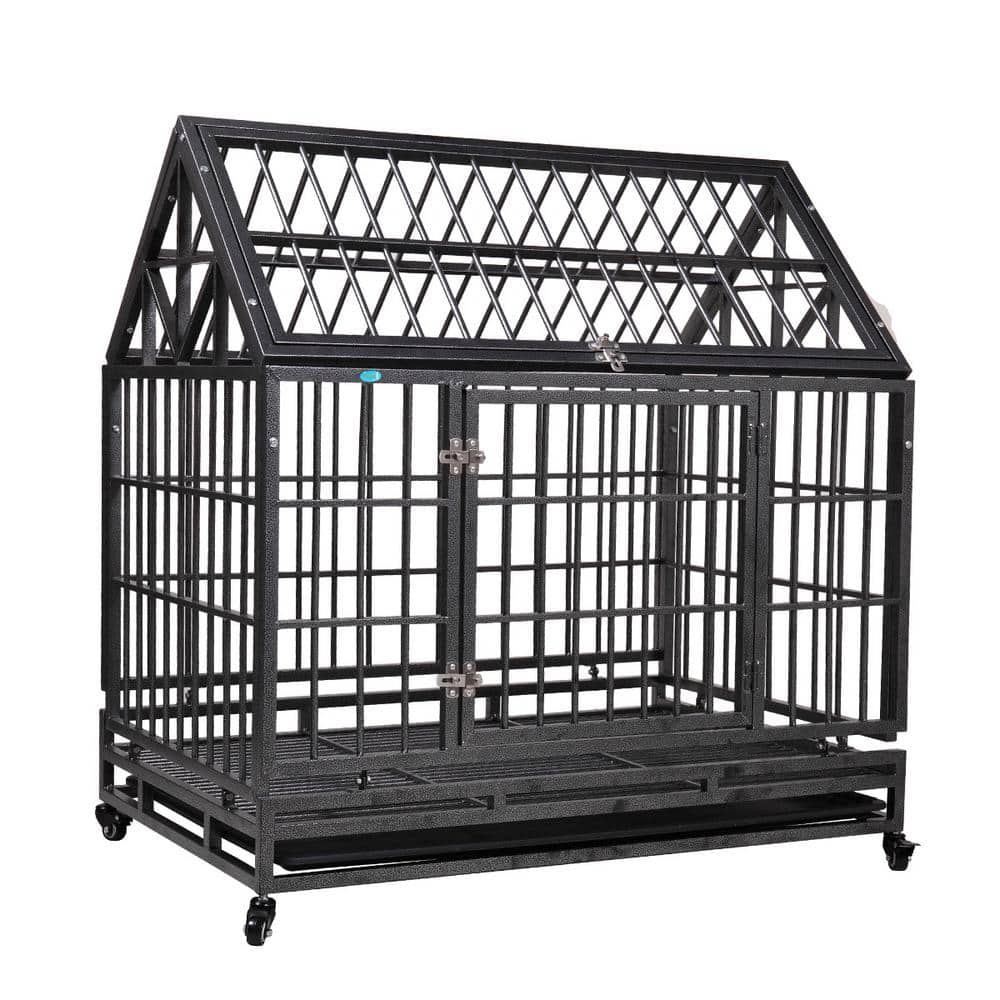 High Quality Black Steel Dog Crate - Hawthorn Pet Supplies