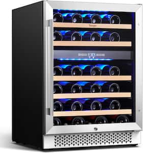 24 in. Dual Zone 46-Bottles Built-In Wine Cooler Refrigerator