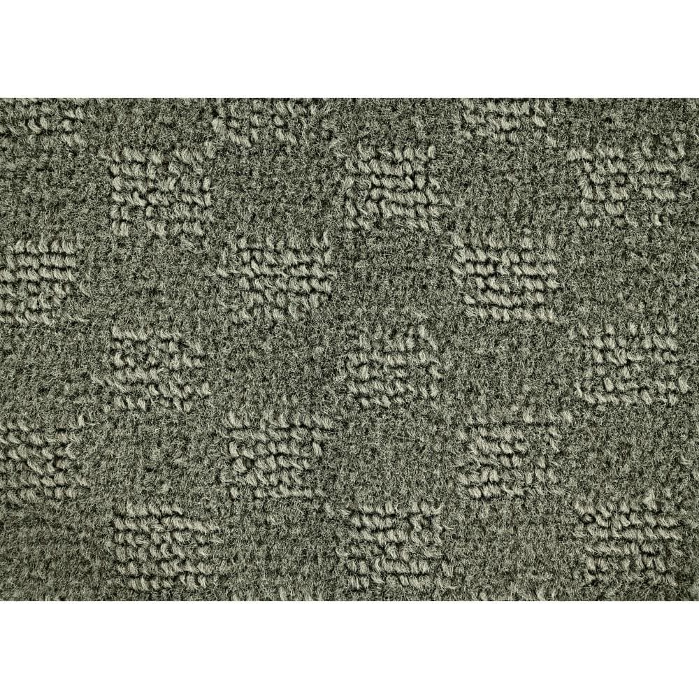 Sage Green Tufted Synthetic Medallion Area Rug 3' x 5'