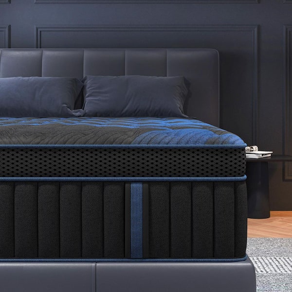 LuckyLotus Full Medium Firm Euro Top Gel Memory Foam Hybrid 12 in