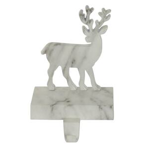 7.5 in. Black and White Marbled Deer Christmas Stocking Holder