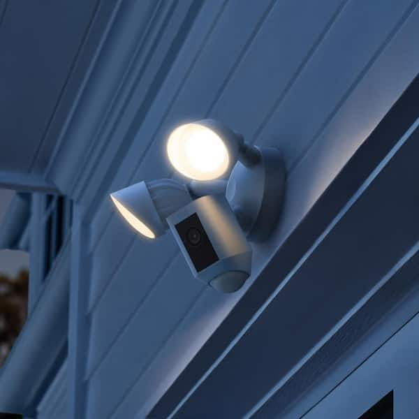 Shop Ring Video Doorbell - Satin Nickel + Floodlight Camera Plus - White  Bundle at