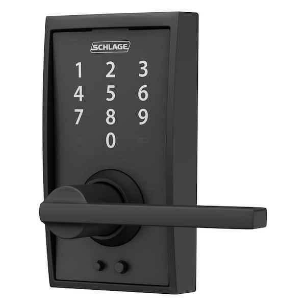 Schlage Century Matte Black Touch Keyless Touchscreen Door Lock