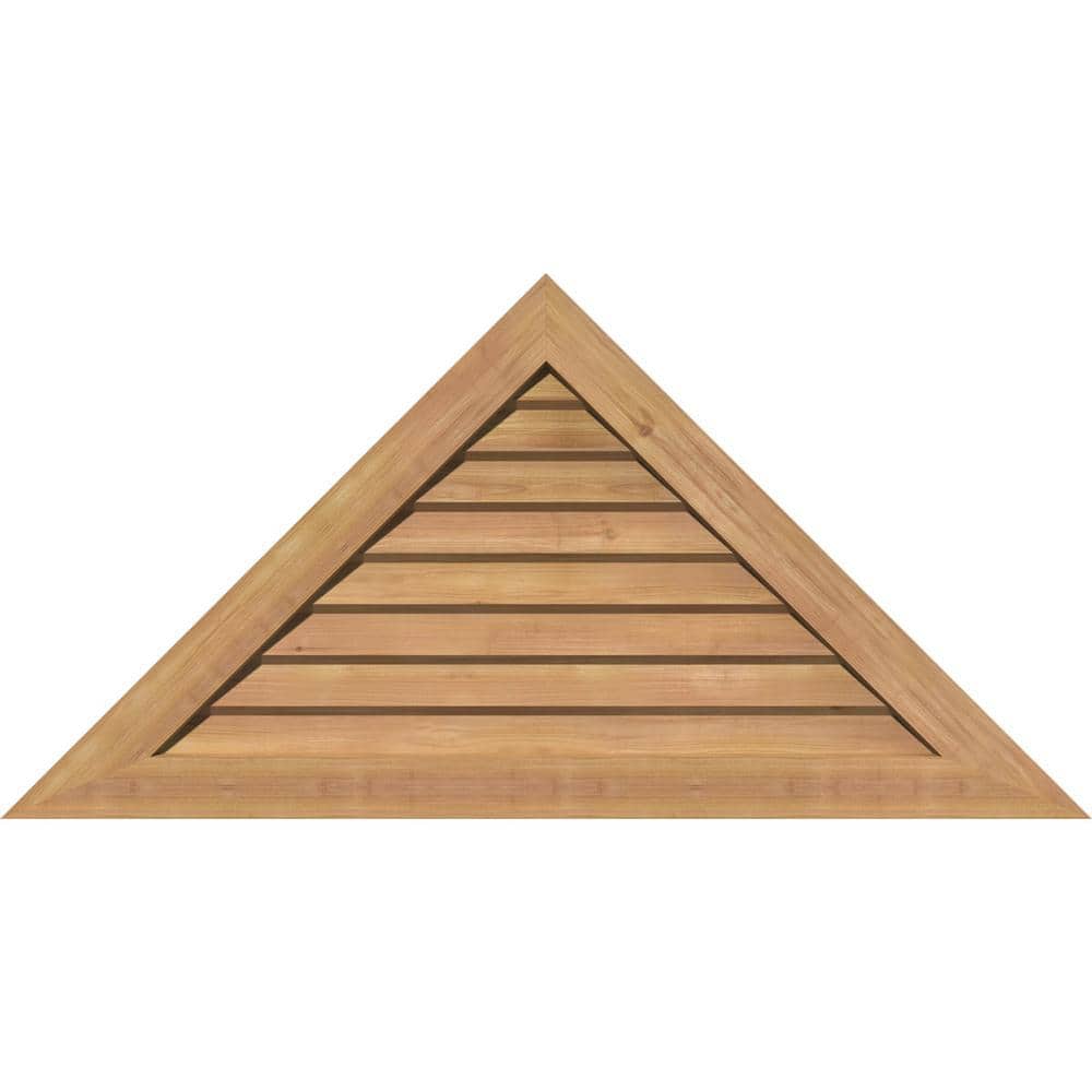 53.75 in. x 22.375 in. Triangle Unfinished Smooth Western Red Cedar Wood Paintable Gable Louver Vent price history on PriceWatchPro
