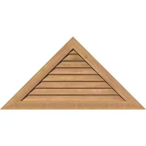 69 in. x 14.375 in. Triangle Unfinished Smooth Western Red Cedar Wood Paintable Gable Louver Vent