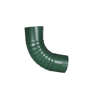 4 in. Round Forest Green Aluminum Downpipe Elbow