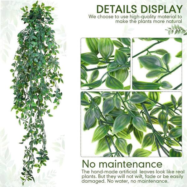 1.42 in. H Artificial Mandala Vine Hanging Plants Green Greenery