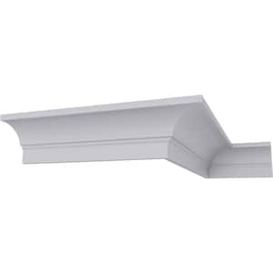 SAMPLE - 1-1/2 in. x 12 in. x 1-1/2 in. Polyurethane Bedford Smooth Mini Crown Moulding