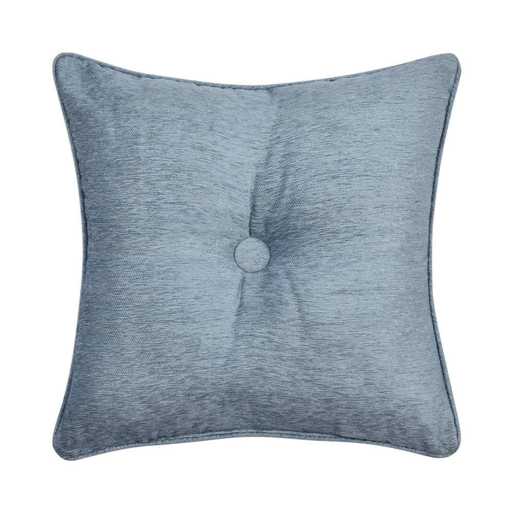 Celtic 18" Square Velvet Throw Pillow with Tufted Button