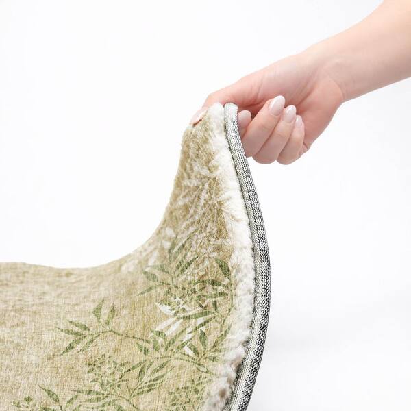 Dream Shag Premium Machine Washable Abstract ADS673 Khaki 10 ft. x 14 ft. Area Rug