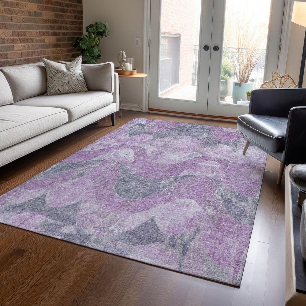 Chantille Machine Washable Indoor/Outdoor Abstract ACN1786 Lavender 9 ft. x 12 ft. Area Rug price history on PriceWatchPro