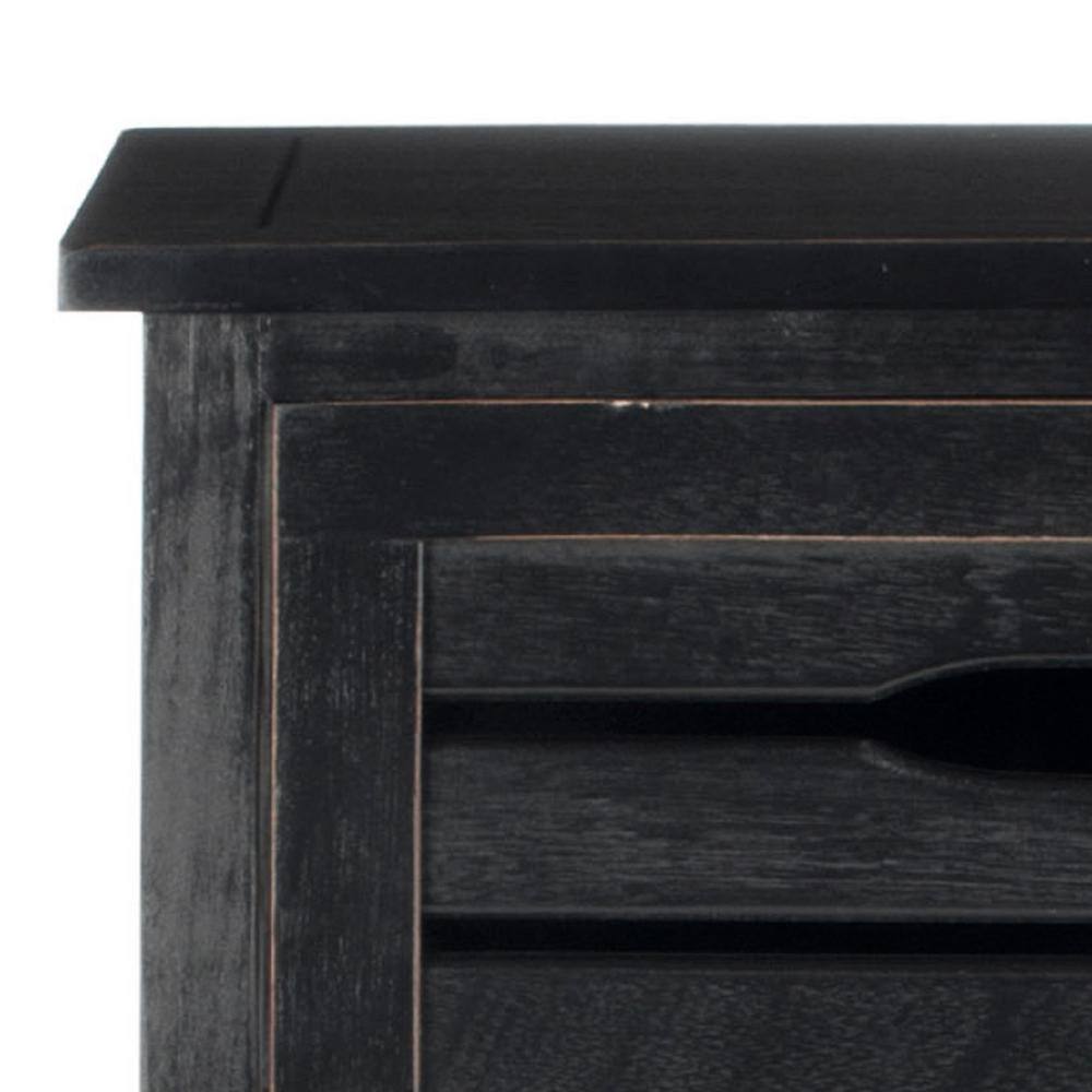 Sarina Black Pine 5-Drawer Coastal Chest