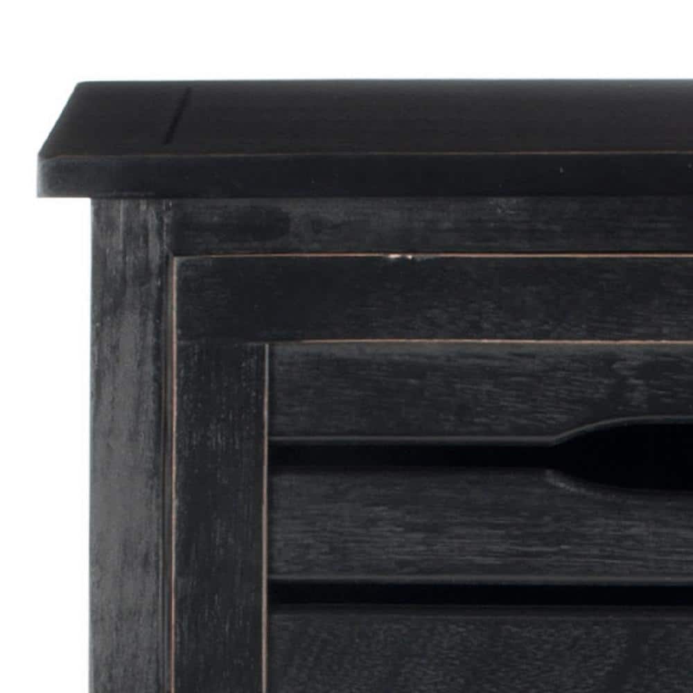 Sarina Black Pine 5-Drawer Coastal Chest