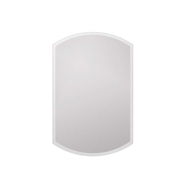 Unbranded Lanier 20 in. W x 31 in. H Silver Aluminum Recessed/Surface Mount Medicine Cabinet with Mirror