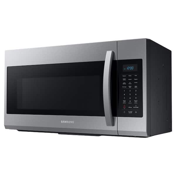 Samsung 30 In 1 9 Cu Ft Over The Range Microwave In Fingerprint Resistant Stainless Steel Me19r7041fs The Home Depot