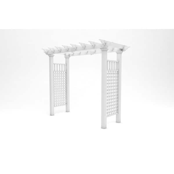 88"L x 32"W x 87"H Fairfield Grande Vinyl Arbor, White, VA84231