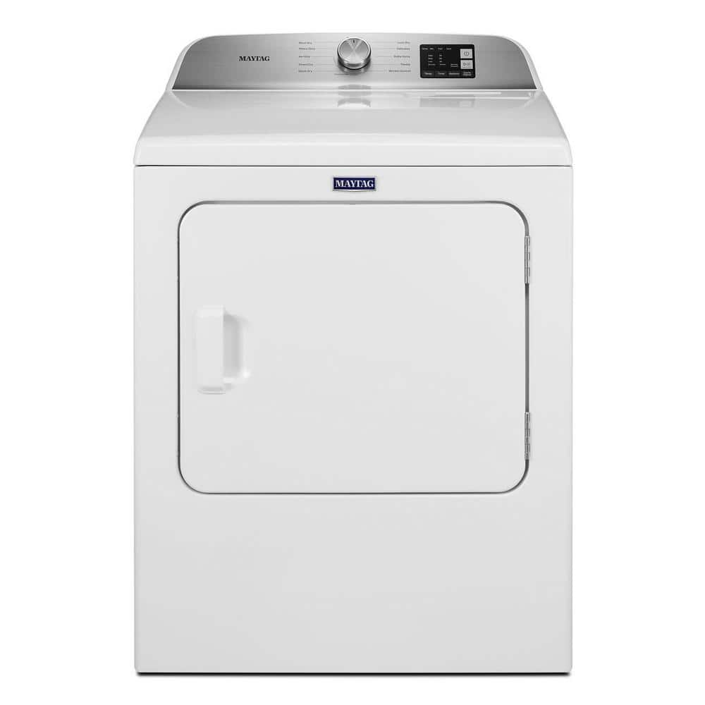 7.0 cu. ft. 240-Volt White Electric Vented Dryer with Moisture Sensing
